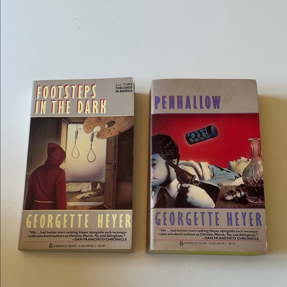 Lot of 2 Vintage Georgette Heyer Novels Penhallow & Footsteps in the Dark - Picture 1 of 4